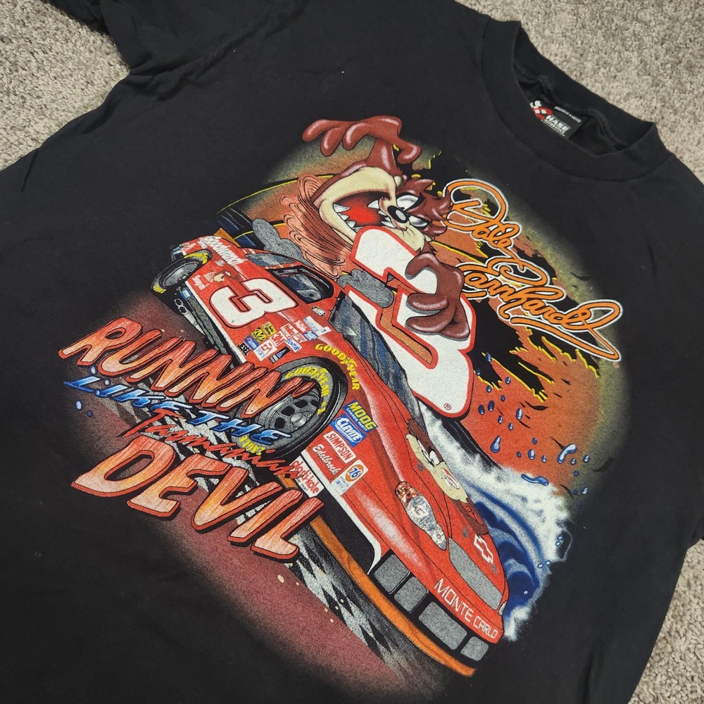 Vintage Y2K Dale Earnhardt Shirt Mens M Chase NASCAR Taz Back Hit Runnin Devil